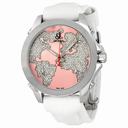 Jacob and Company Five Time Zone Diamond Pave Pink Enamel Dial Unisex Watch JCM47WP