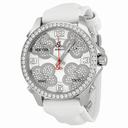 Jacob and Company Five Time Zones Diamond Pave Accent Mother of Pearl Dial Unisex Watch JCMATH12