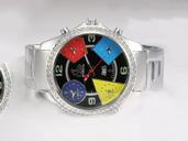 Jacob Co Five Time Zone JC - 11 Mens White Stainless Steel Strap 47mm Watch