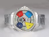 Jacob Co Five Time Zone JC - 13 Round White Dial Quartz Watch