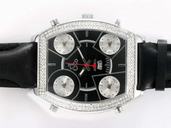 Jacob Co Five Time Zone JC - 21 48x66mm Quartz Black Dial Watch