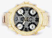 Jacob Co Five Time Zone JC - 30GDC Black Dial Round Quartz Watch