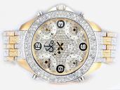 Jacob Co Five Time Zone JC - 36WGDC Stainless Steel with Diamond Bezel Quartz White Dial Watch