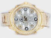 Jacob Co Five Time Zone JC - M30Y Stainless Steel with Diamond Bezel White Dial Quartz Watch