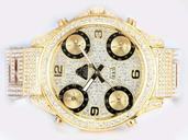 Jacob Co JC - 30P JC-30p 3.25 Stainless Steel with Diamond Bezel Rose Gold 18k Gold Strap Mens Watch
