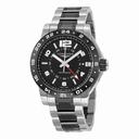 Longines Admiral GMT Black Dial Steel and Ceramic Men's Watch L3.669.4.56.7
