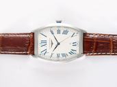 Longines Evidenza L2.629.4.78.3 Brown Cow Leather Strap Rectangle Midsize Watch