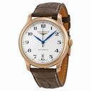 Longines Master Collection Silver Dial Brown Leather Men's Watch L26288783