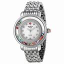 Michele Cloette Carnival Diamond Floating Topaz Mother of Pearl Dial Ladies Watch MWW20G000006