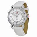 Michele CSX Elegance Mother off Pearl White Leather Ladies Watch MWW03T000039