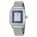 Michele Deco Diamond Blue Pave Dial Strap Ladies Watch MWW06T000082