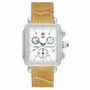Michele Deco Diamond Camel Alligator Ladies Watch MWW06A000037