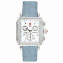 Michele Deco Diamond Light Blue Alligator Ladies Watch MWW06A000054