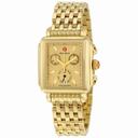 Michele Deco Gold Metallic Dial Gold-plated Stainless Steel Quartz Ladies Watch MWW06P000244