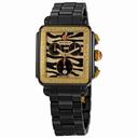 Michele Deco Safari Cheetah Black Ceramic Ladies Watch MWW06F000012