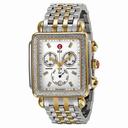 Michele Deco XL Day Diamond Two-Tone Stainless Steel Ladies Watch MWW06Z000013