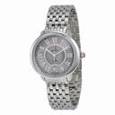 Michele Serein 16 Grey Mother of Pearl Diamond Dial Stainless Steel Ladies Watch MWW21B000040