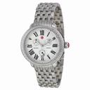 Michele Serein Diamond Silver Dial Chronograph Ladies Watch