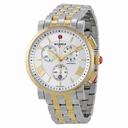 Michele Sport Sail Large Chronograph White Dial Two-tone Ladies Watch MWW01K000103