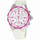 Michele Tahitian Jelly Bean Large White and Hot Pink Ladies Watch MWW12F000024