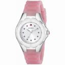Michele Tahitian Jelly Bean Petite Sunray Silver White with Topaz Stones Dial Ladies Watch MWW12P000008