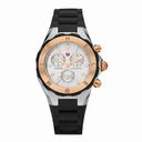 Michele Tahitian Jelly Bean Silver Dial Black Silicone Ladies Watch MWW12F000059