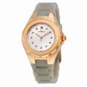 Michele Tahitian Jelly Bean Silver Dial Grey Silicone Men's Watch MWW12P000010