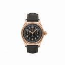 Montblanc 1858 Chronograph Tachymeter 18K Red Gold Leather Men's Watch 112637