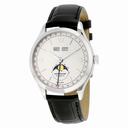 Montblanc Heritage Chronometrie Perpetual Calendar Automatic Silvery White Dial Black Leather Men's Watch 112538