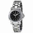Montblanc Sport Diamond Black Dial Stainless Steel Ladies Watch 102363