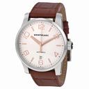 Montblanc Timewalker Automatic Silver Dial Brown Leather Men's Watch 101550
