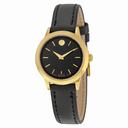 Movado 1881 Automatic Black Dial Gold Pvd Stainless Steel Ladies Watch 0606925