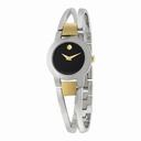 Movado Amorosa Black Dial Stainless Steel Ladies Watch 0606893