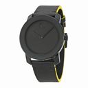 Movado Bold Black Dial Leather Unisex Watch 3600352