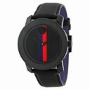 Movado Bold Black Dial Black Leather Strap Unisex Watch 3600224