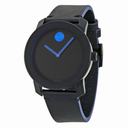 Movado Bold Black Dial Black Leather Unisex Watch 3600350