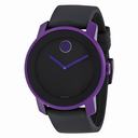 Movado Bold Black Dial Purple Aluminum Unisex Watch 3600175