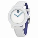 Movado Bold Light Blue Accent White Leather Ladies Watch 3600178