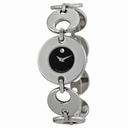 Movado Buleto Black Dial Stainless Steel Ladies Watch 0605918