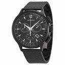 Movado Circa Chronograph Black Dial  Black PVD Mesh Men's Watch 0606804