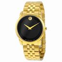 Movado Museum Classic Black Dial Stainless Steel Yellow PVD Men's Watch 0606997
