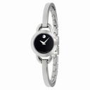 Movado Rondiro Black Dial Stainless Steel Bangle Ladies Watch 0606796