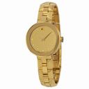Movado Sapphire Champagne Dial Gold PVD Stainless Steel Ladies Watch 0606816