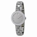 Movado Sapphire Silver Diamond Dial Stainless Steel Ladies Watch 0606815
