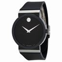 Movado Sapphire Synergy Black Dial Black Rubber Men's Watch 606780