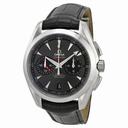 Omega Aqua Terra Chronograph Automatic  Black Dial  Black Leather Men's Watch 23113435206001