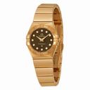 Omega Constellation 2009 Brown Dial 18kt Rose Gold Ladies Watch 12350246063002