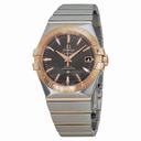Omega Constellation Automatic Grey Dial Steel and 18kt Rose Gold Men's Watch 12320352006002
