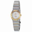 Omega  Constellation Brushed Quartz White Mother of Pearl Dial Ladies Watch 123.20.24.60.55.002