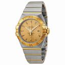 Omega Constellation Chronometer Champagne Dial Steel and 18kt Yellow Gold Ladies Watch 123.20.31.20.08.001